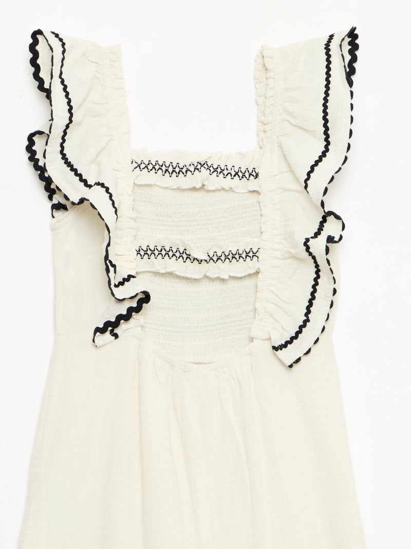 Mono largo con volantes Beige - Kiabi