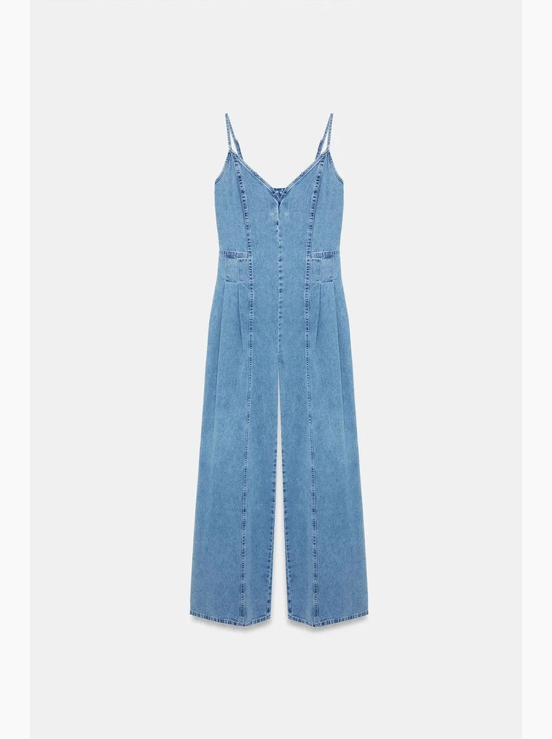 Mono largo de denim dilvin Azul zafiro - Kiabi