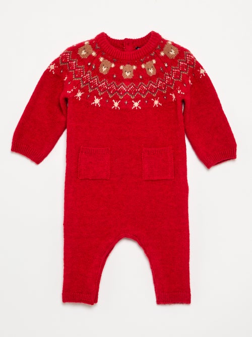 Mono largo de Navidad de punto jacquard - Kiabi