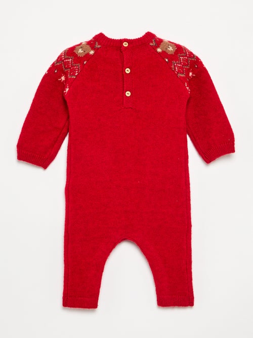 Mono largo de Navidad de punto jacquard - Kiabi