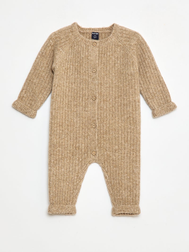 Mono largo de punto Beige - Kiabi