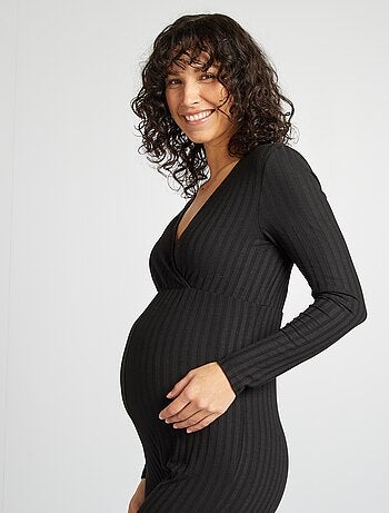 Mono largo de punto de canalé 'Only Maternity'