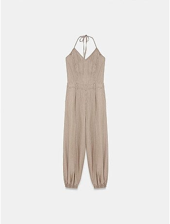 Mono largo de tencel con cuello halter dilvin