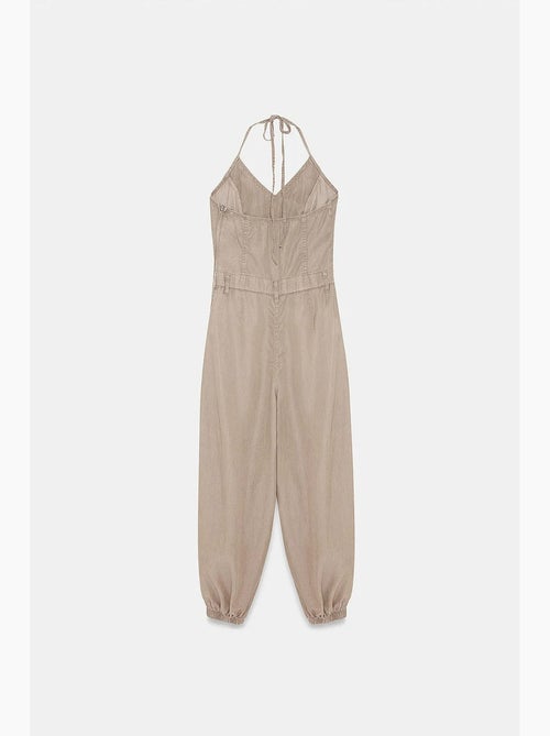 Mono largo de tencel con cuello halter dilvin - Kiabi