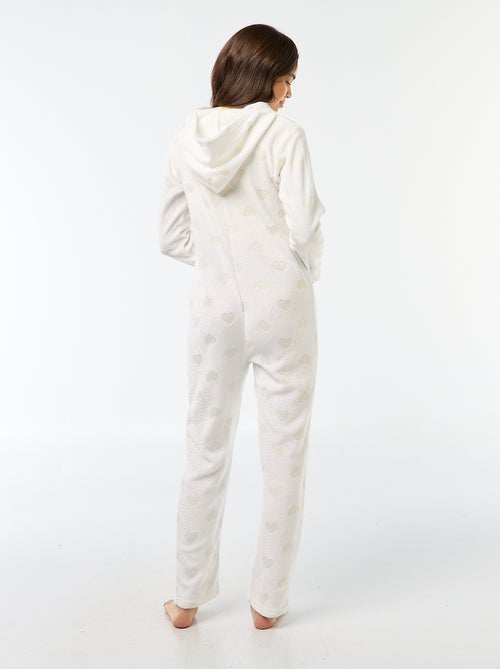 Mono largo polar con motivo de corazones - Kiabi