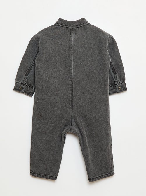 Mono largo vaquero con abertura abotonada - Kiabi