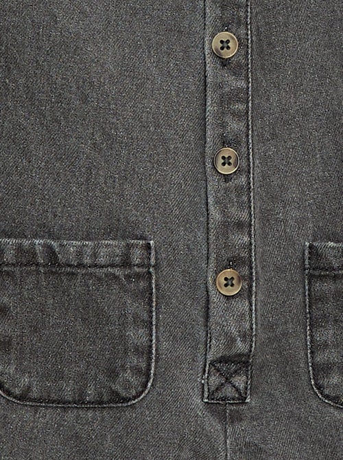 Mono largo vaquero con abertura abotonada - Kiabi