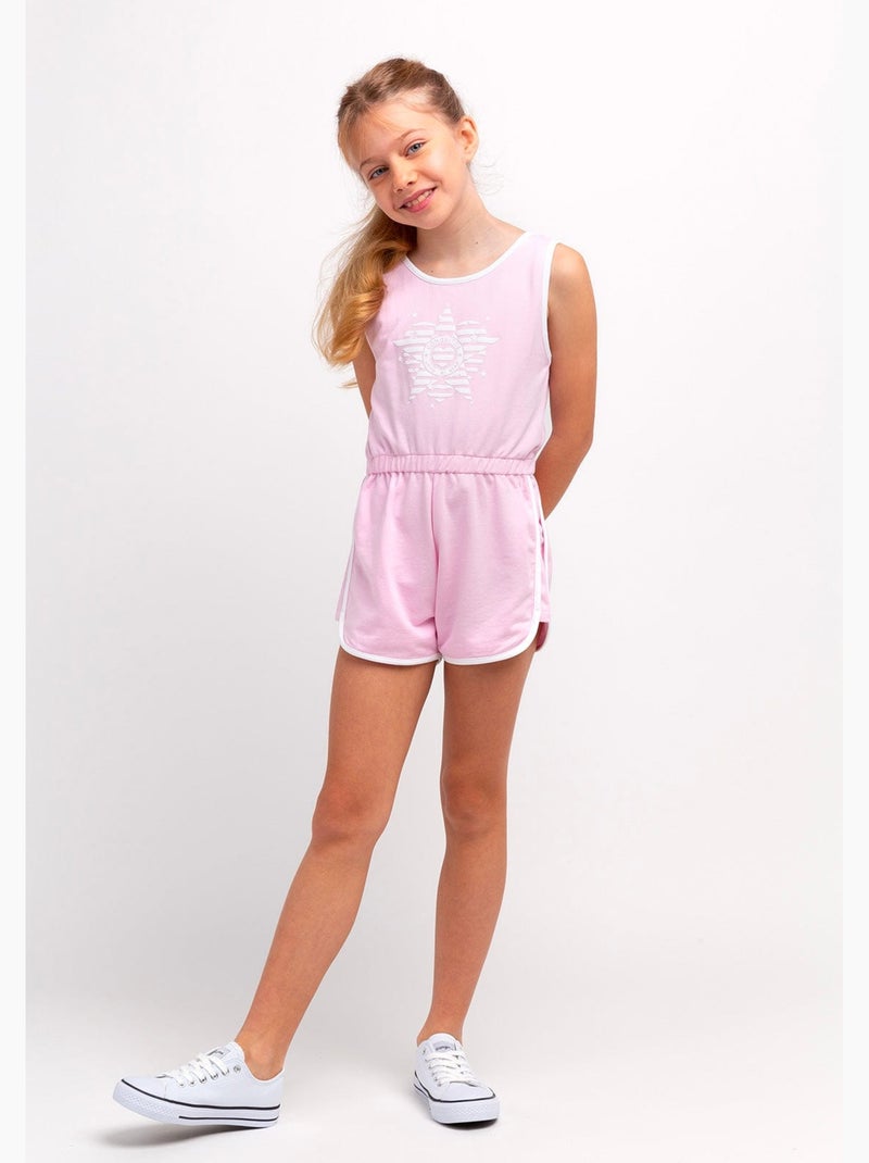 Mono Liso Felpa Ribete Rosa Niña Rosa - Kiabi