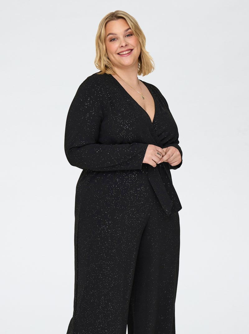 Mono 'Onlycarmak' con cinturón plateado Negro - Kiabi