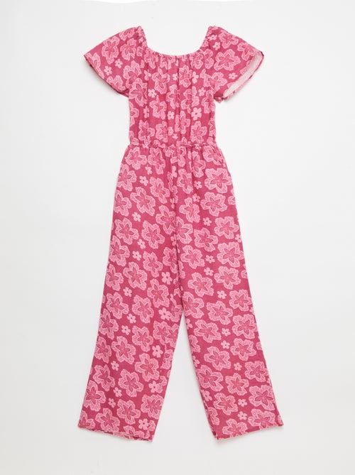 Mono pantalón ancho de manga corta - Kiabi