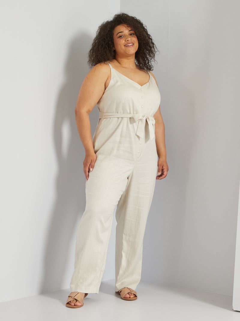 Mono pantalón blanco caliza - Kiabi
