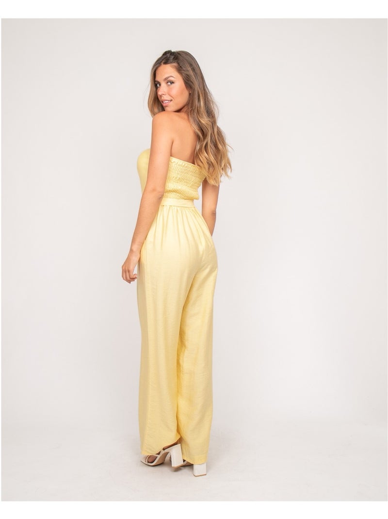 Mono pantalón bustier EVILIA Amarillo - Kiabi