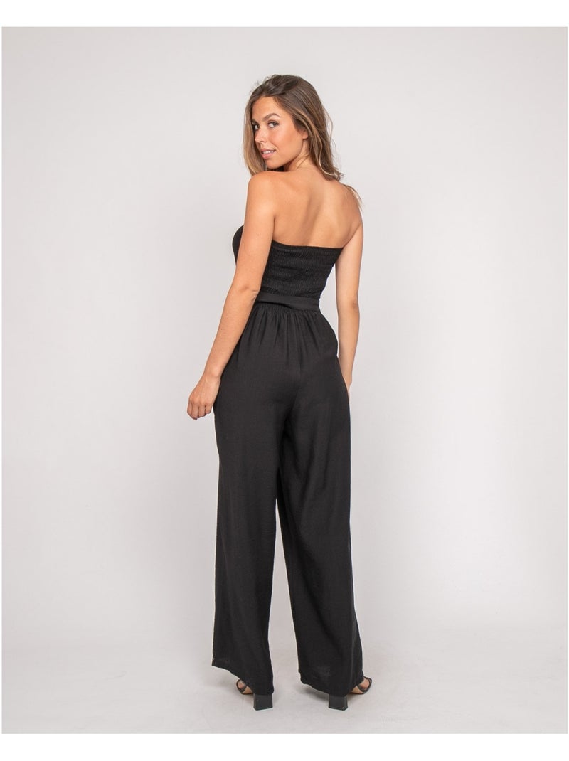 Mono pantalón bustier EVILIA Negro - Kiabi