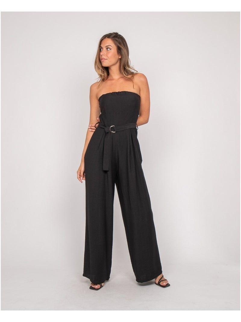 Mono pantalón bustier EVILIA Negro - Kiabi