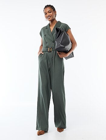 Mono pantalón con cinturón en la cintura