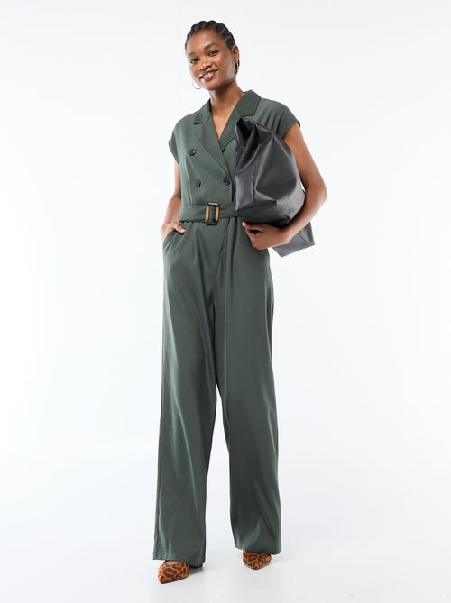 Mono pantalón con cinturón en la cintura - Kiabi