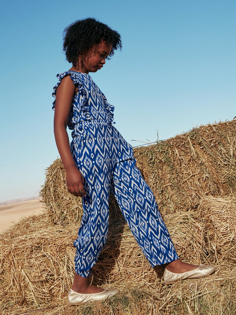 Mono pantalón con estampado Azul - Kiabi