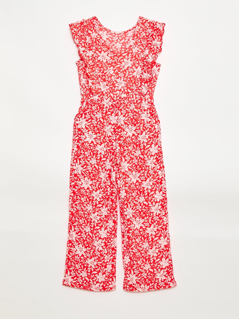 Mono pantalón con estampado Rojo - Kiabi