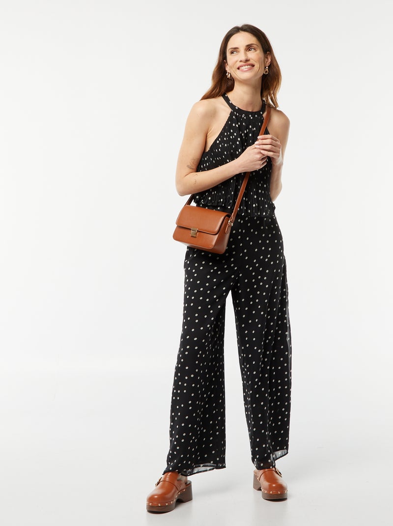 Mono pantalón con parte superior plisada con sisa americana BLANCO - Kiabi