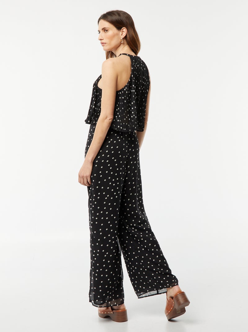 Mono pantalón con parte superior plisada con sisa americana BLANCO - Kiabi