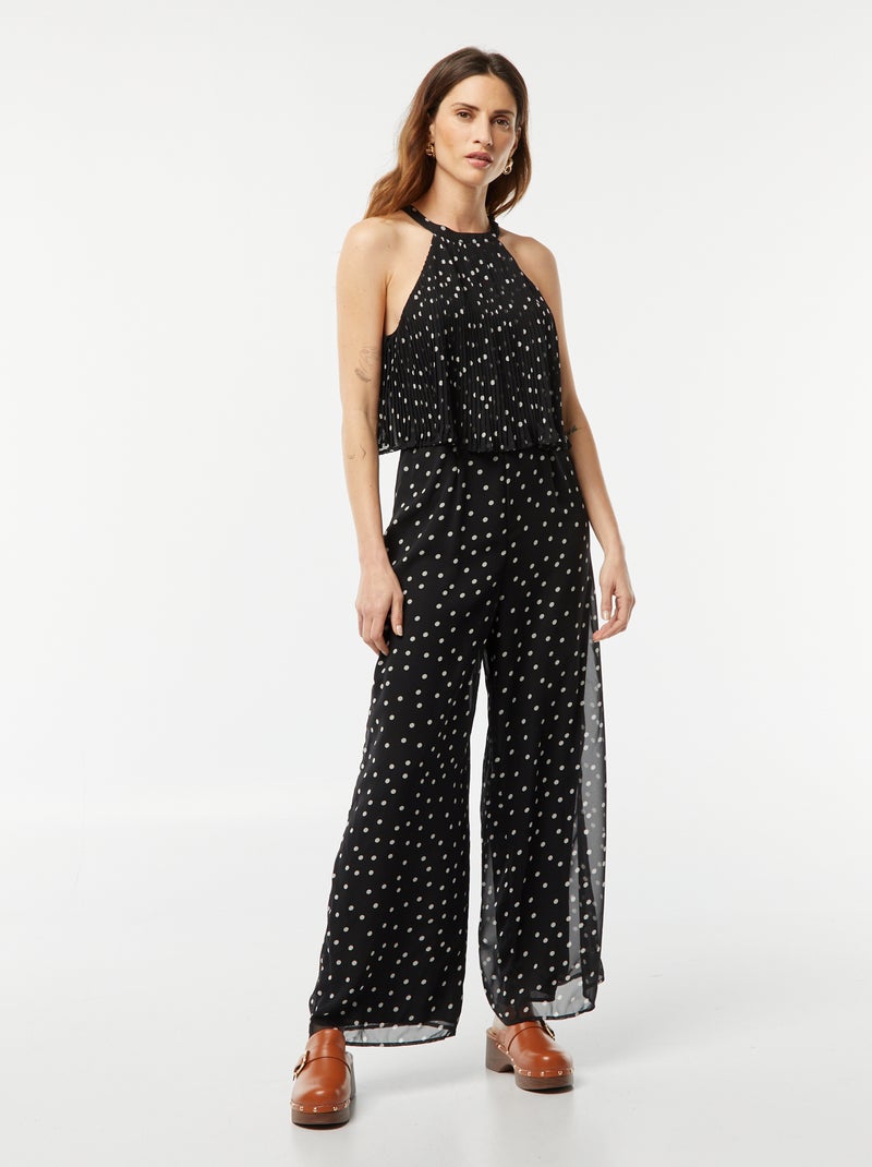 Mono pantalón con parte superior plisada con sisa americana BLANCO - Kiabi