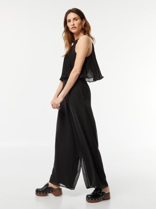 Mono pantalón con parte superior plisada con sisa americana