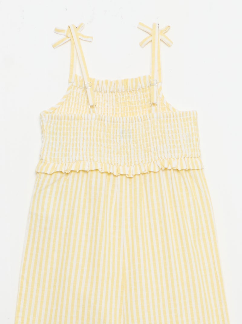 Mono pantalón con tirantes Amarillo - Kiabi
