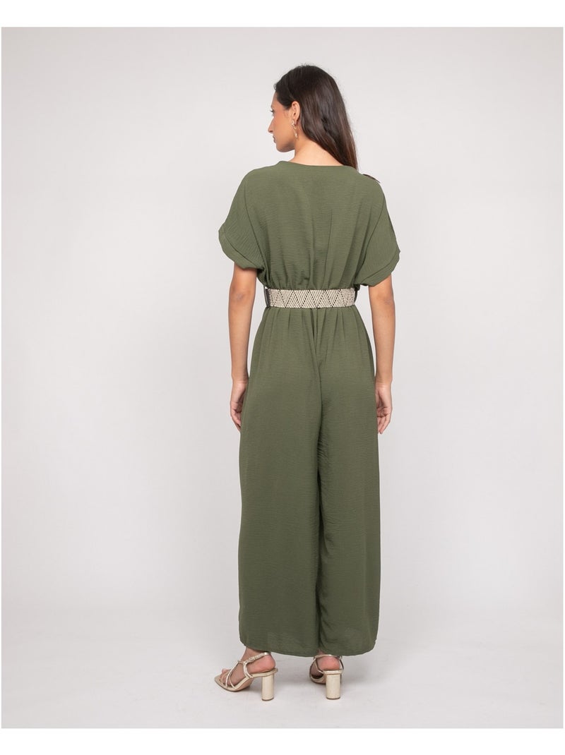 Mono pantalón cruzado EVALA Caqui - Kiabi