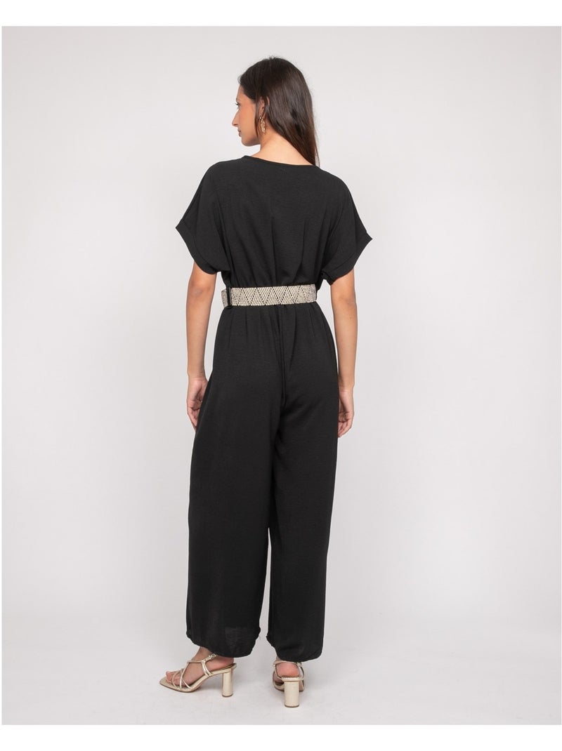 Mono pantalón cruzado EVALA Negro - Kiabi