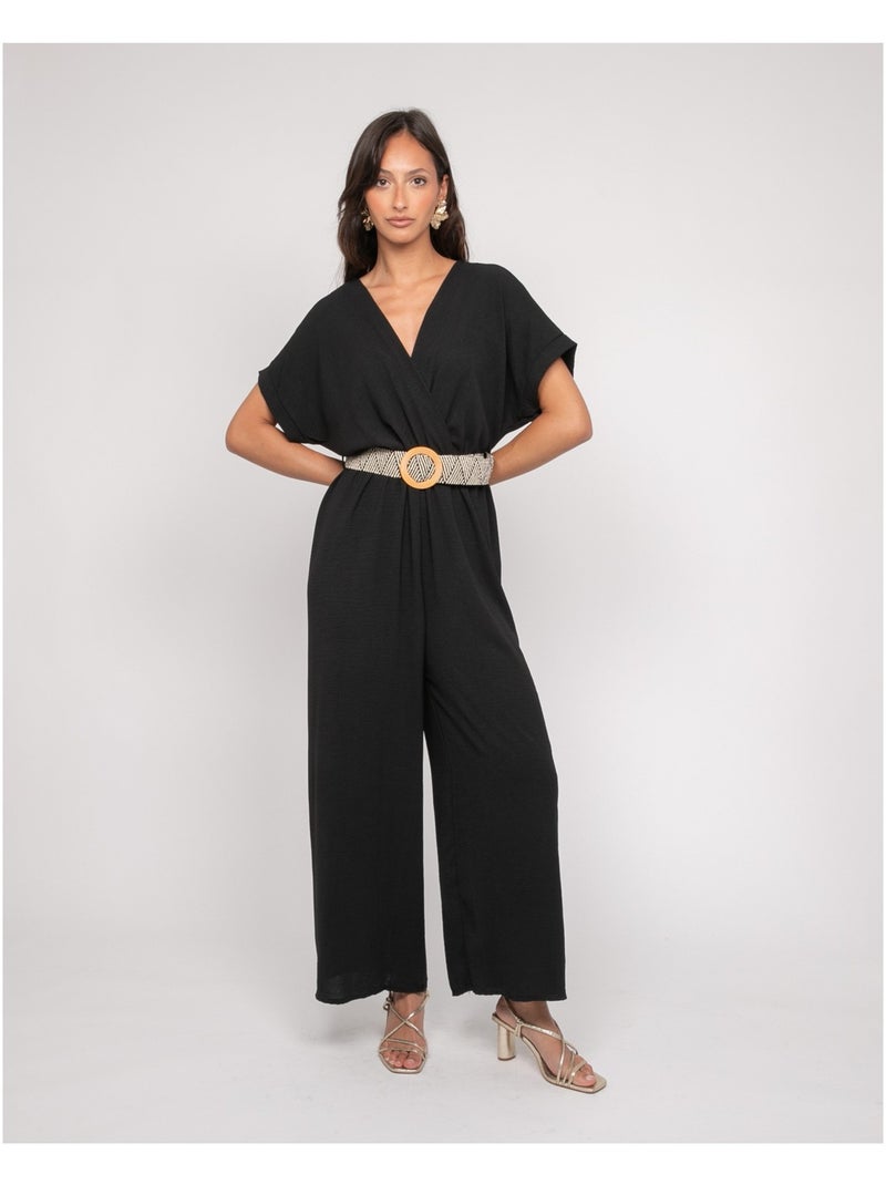 Mono pantalón cruzado EVALA Negro - Kiabi