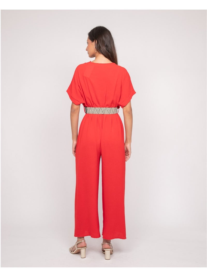 Mono pantalón cruzado EVALA Rojo - Kiabi