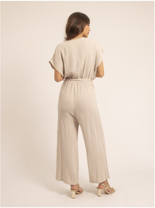 Mono pantalón de gasa de algodón EROLIE - Kiabi Mono pantalón de gasa de algodón EROLIE - Kiabi