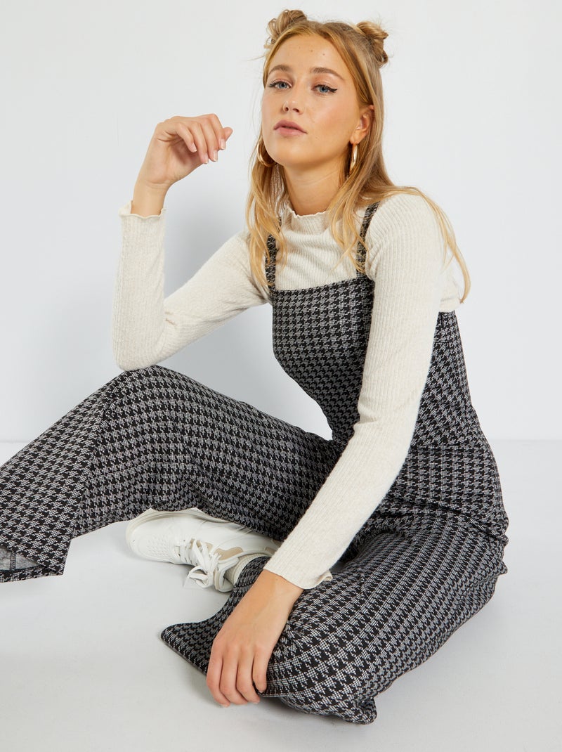 Mono pantalón de punto milano NEGRO - Kiabi