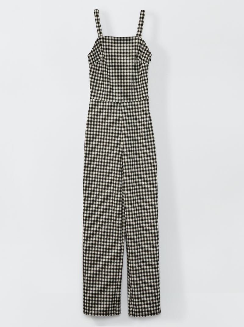 Mono pantalón de punto milano NEGRO - Kiabi