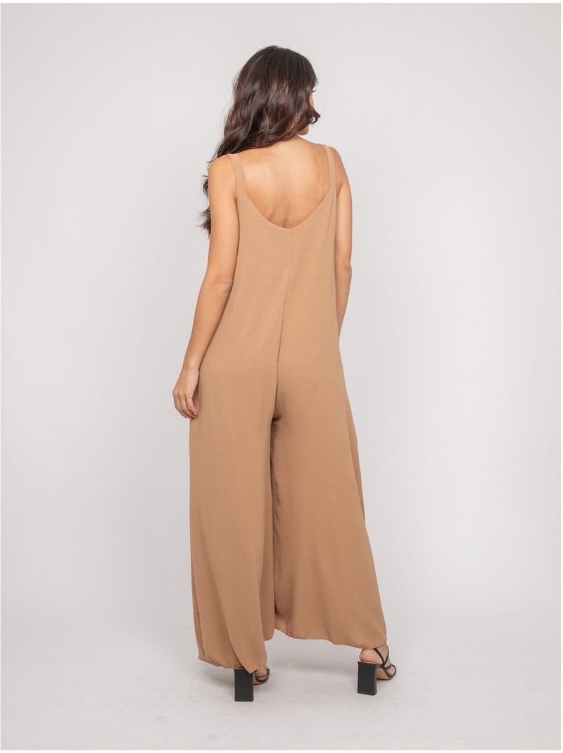 Mono pantalón fluido ECHINE Beige - Kiabi