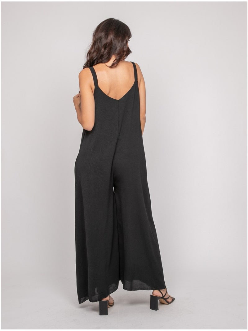 Mono pantalón fluido ECHINE Negro - Kiabi