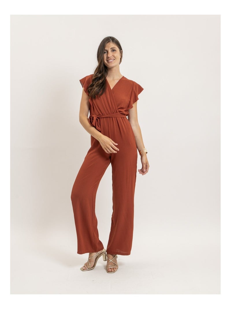 Mono pantalón fluido ERIVIA Rojo ladrillo - Kiabi