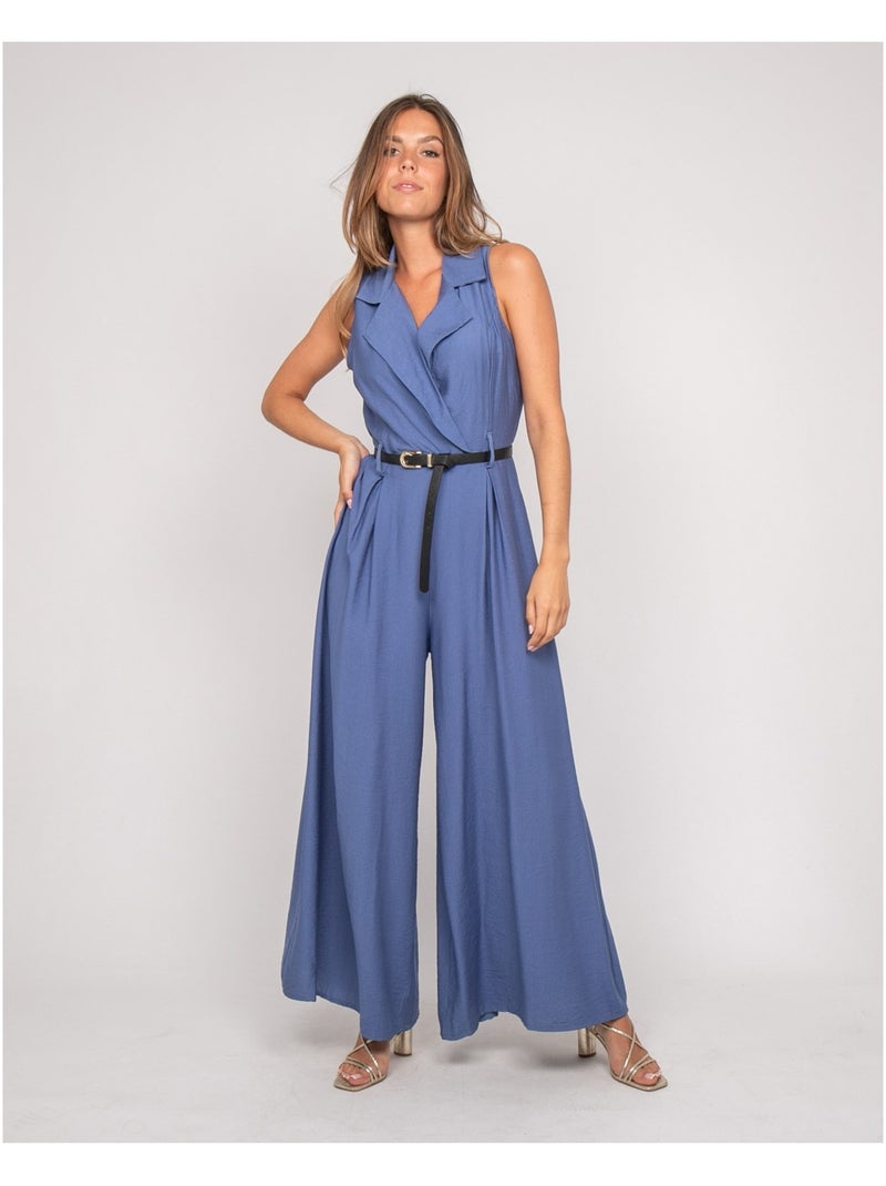 Mono pantalón fluido EZINE Azul - Kiabi