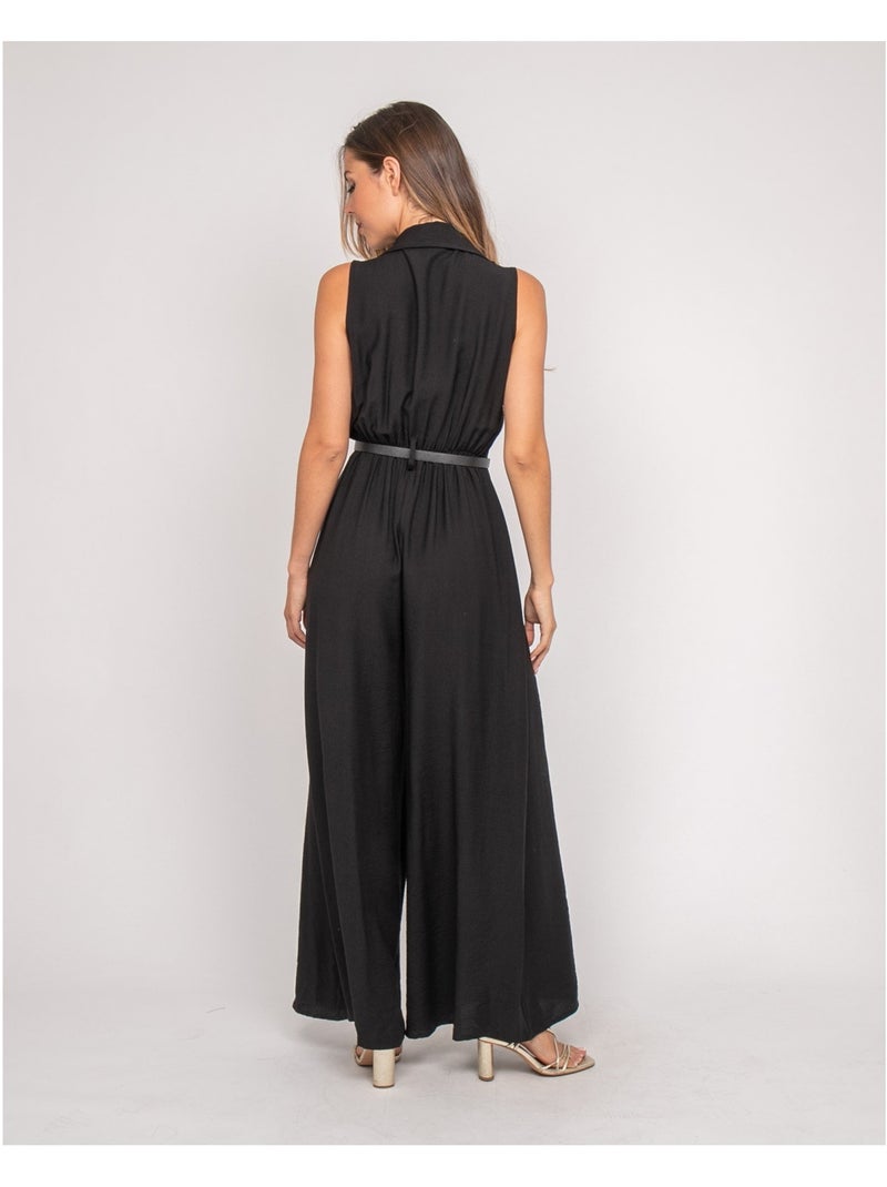 Mono pantalón fluido EZINE Negro - Kiabi