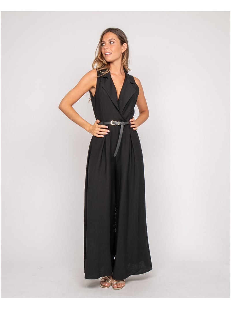 Mono pantalón fluido EZINE Negro - Kiabi