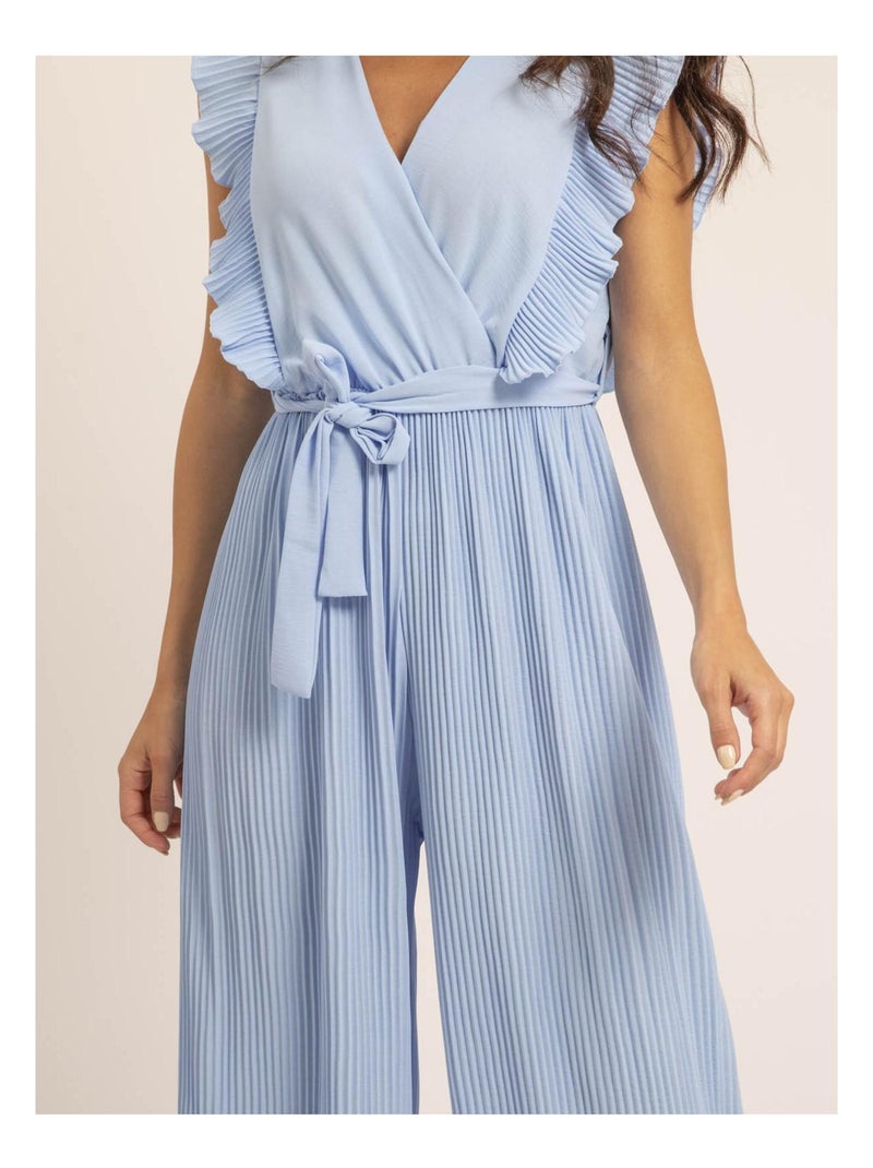 Mono pantalón plisado EDENA Azul cielo - Kiabi