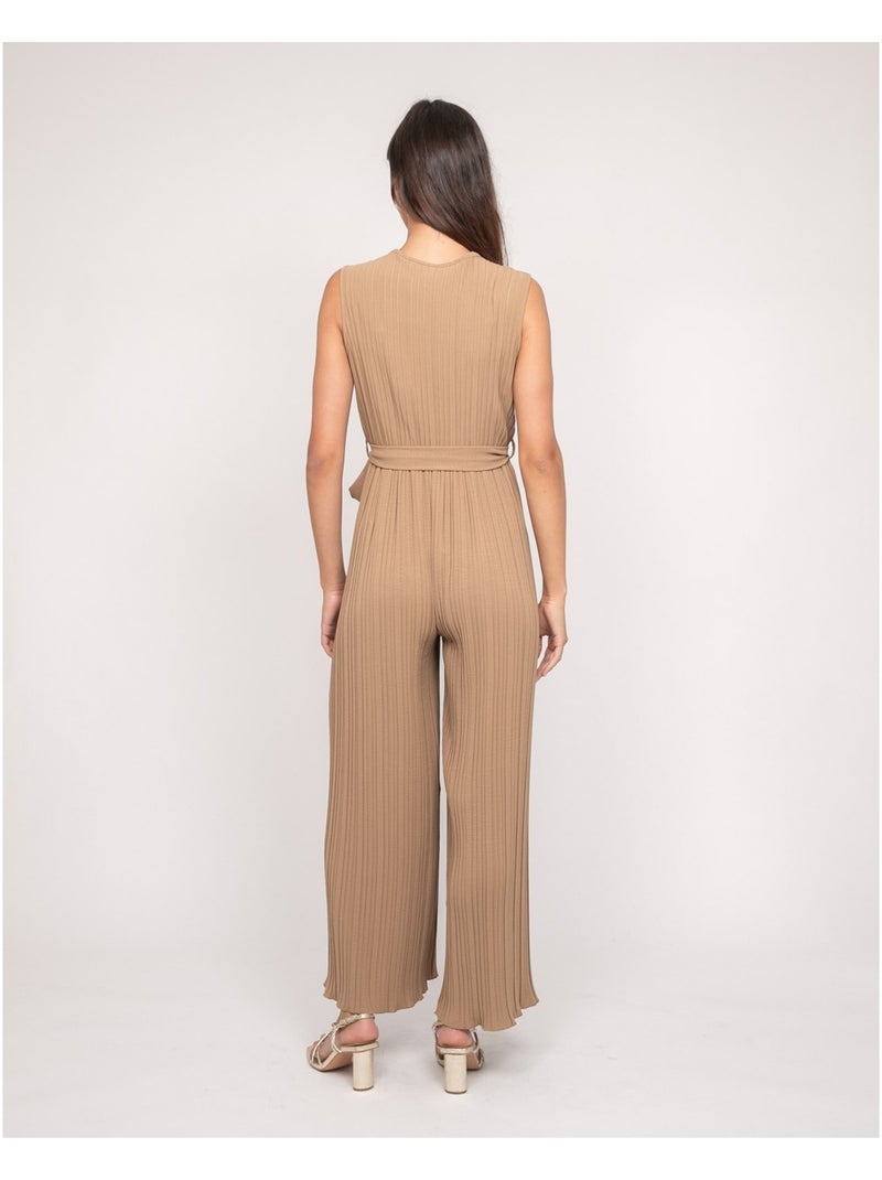 Mono pantalón plisado EKIA Marrón caramelo - Kiabi
