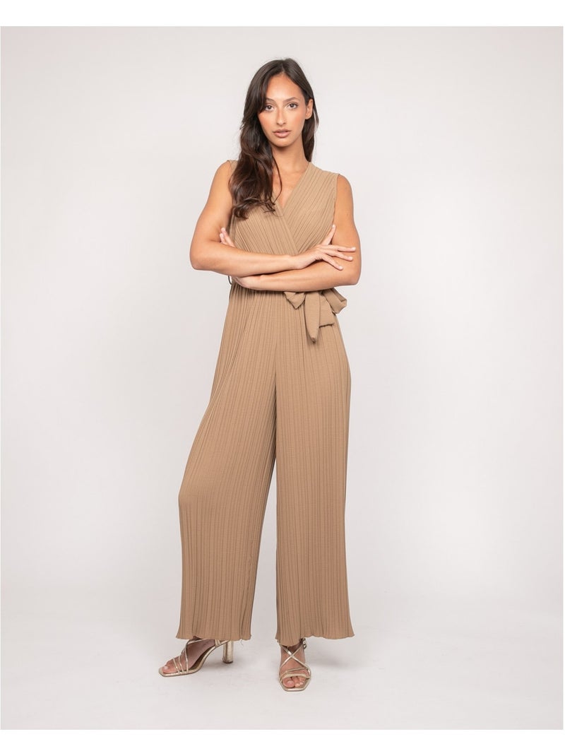 Mono pantalón plisado EKIA Marrón caramelo - Kiabi