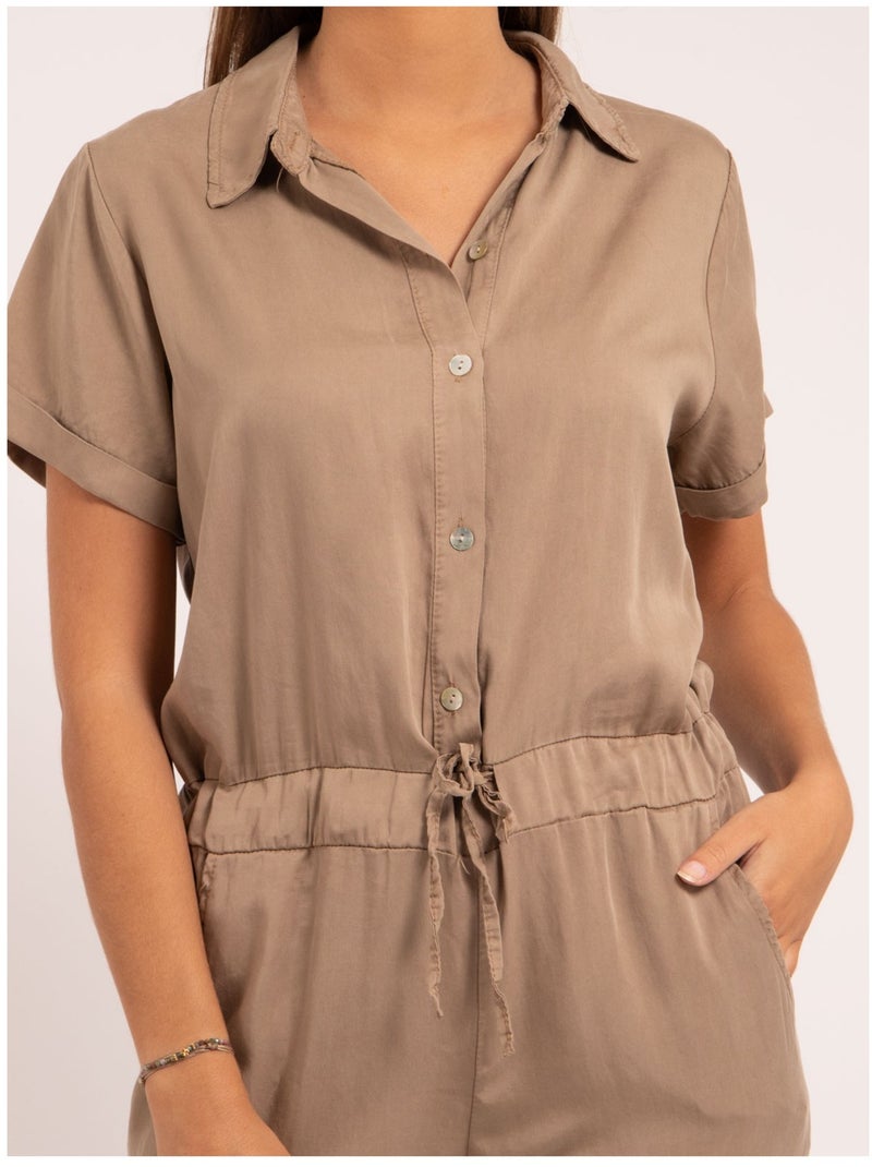 Mono pantalón tencel ENDY Beige - Kiabi