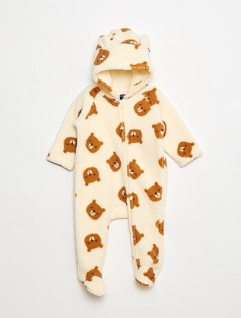 Mono pijama cálido efecto borreguito