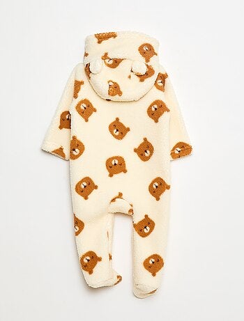 Mono pijama cálido efecto borreguito