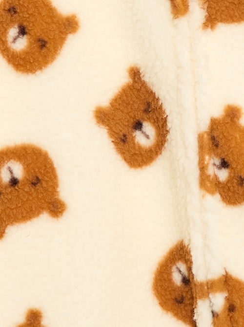 Mono pijama cálido efecto borreguito - Kiabi