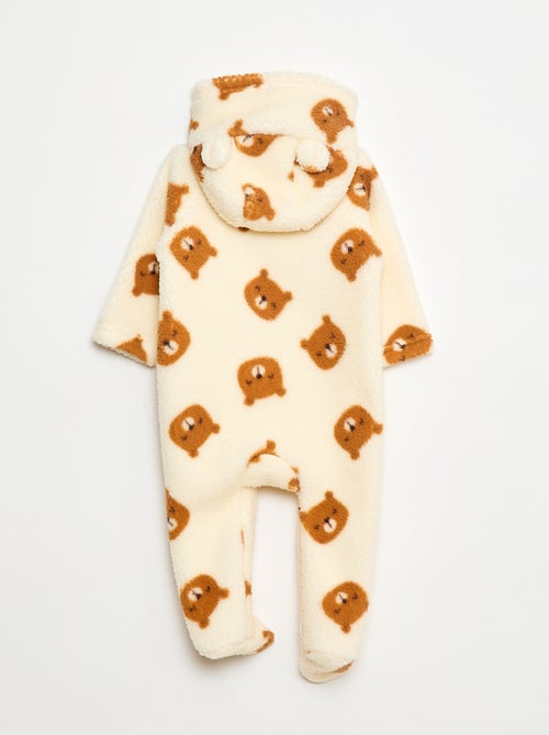 Mono pijama cálido efecto borreguito - Kiabi