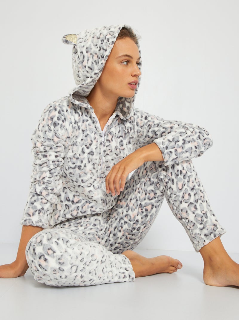 Mono pijama 'gato' gris - Kiabi