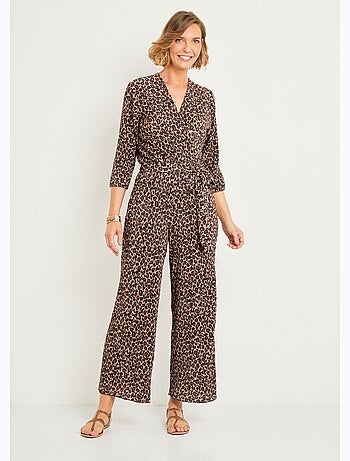 Mono plisado con estampado de leopardo - AFIBEL